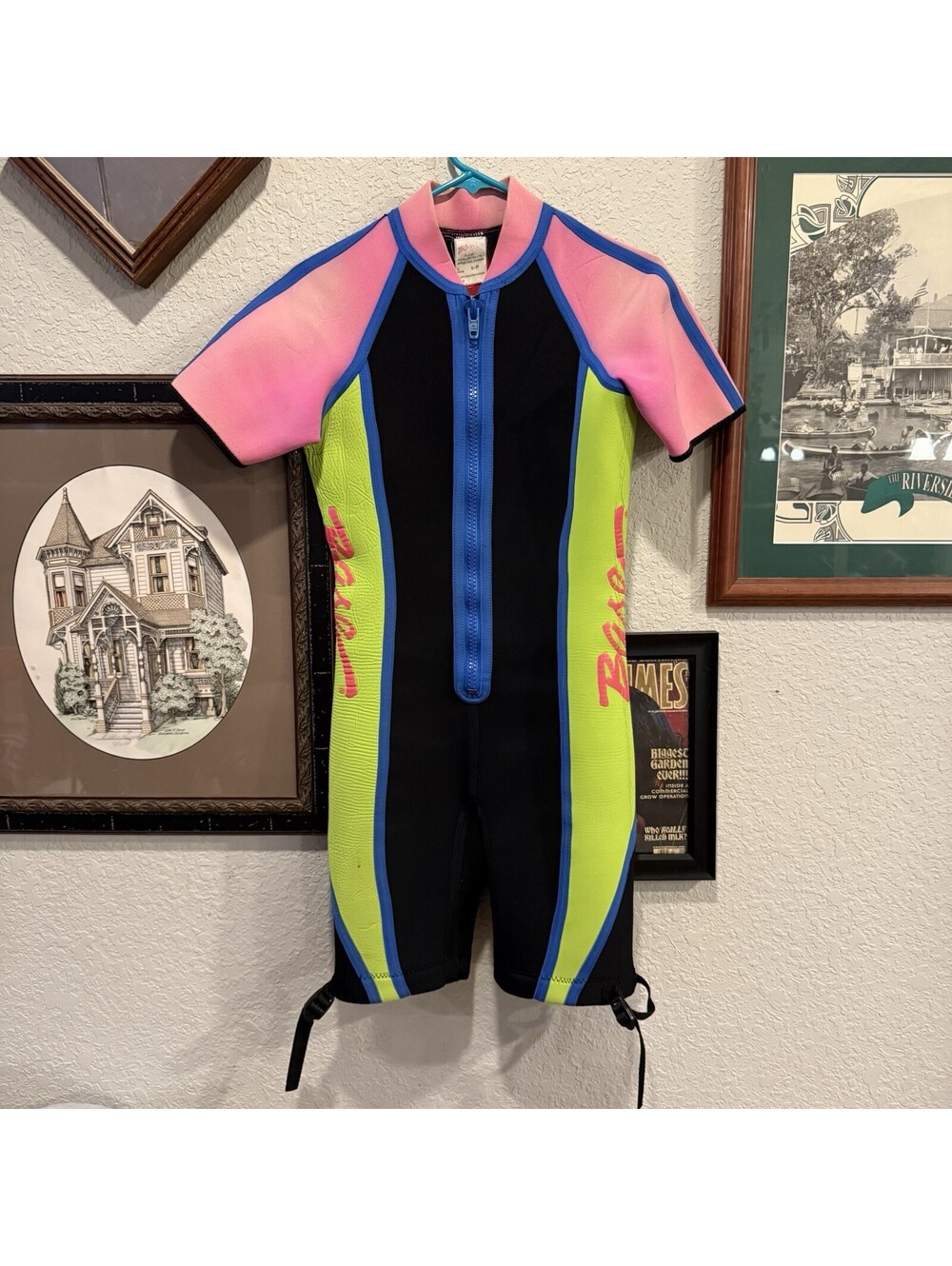 Vintage 80s/90s RARE Womens Bare Brand Barefoot Waterski Wet Suit Size Small